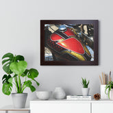 Vintage Chopper Motorcycle Tank Framed Poster Print